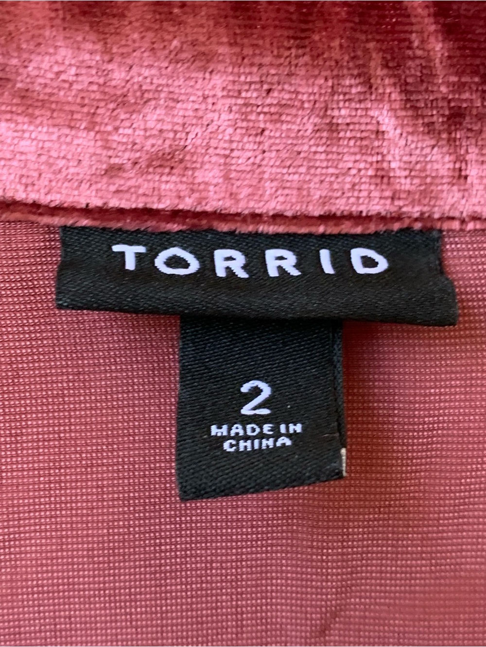 TORRID Women’s Dark Rose Crushed Velvet Button Up Viscose Nylon Shirt Blouse - Picture 2 of 7